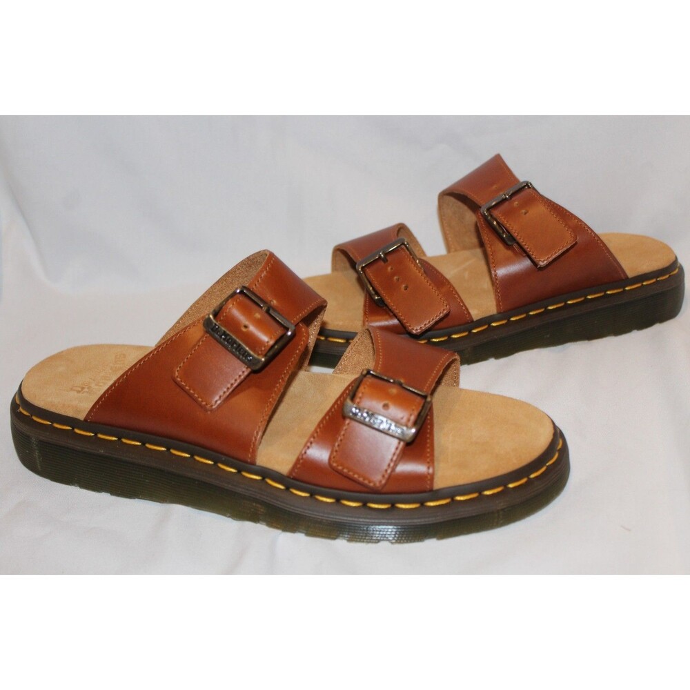 Dr Martens Josef Analine Sandals Womens 13 Mens 12 Oak Brown NIB $120